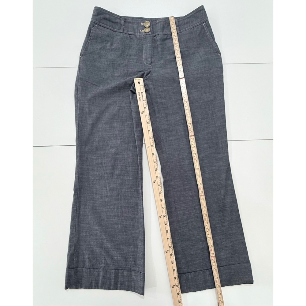 Rafaella Petites Heathered Denim Lightweight Wide Leg Trousers Size 10P W409 - Picture 6 of 9